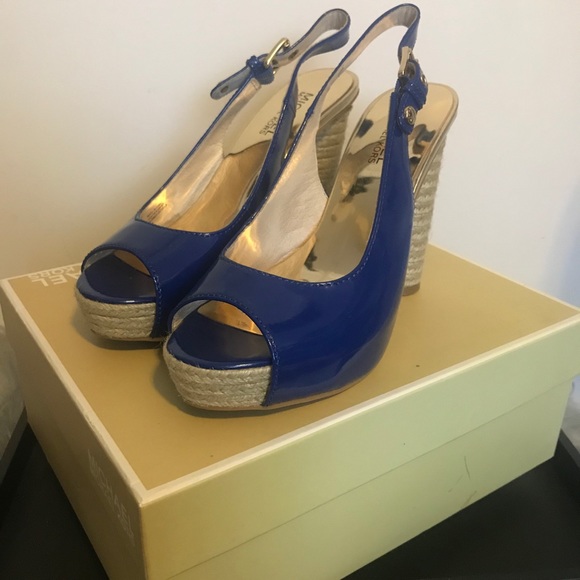 MICHAEL Michael Kors Shoes - 💯% Authentic Michael Kors Blue Slingback Sandals